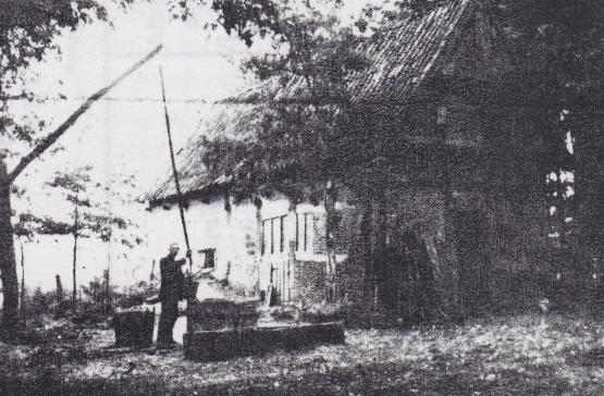 Das 1947 abgebrochene Brauereigebäude auf dem Hof Brockhaus