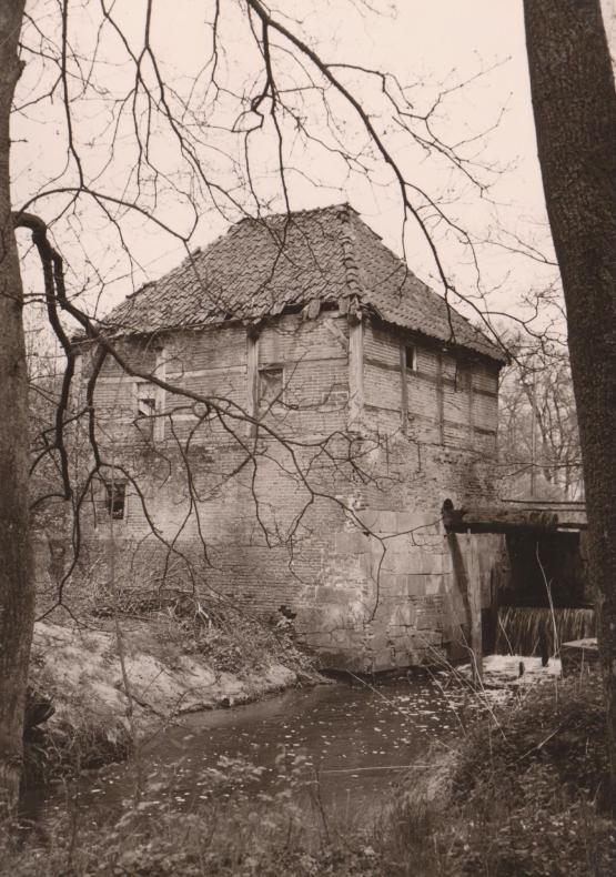 Die 1962 abgebrochene Wassermühle auf Gut Spyck