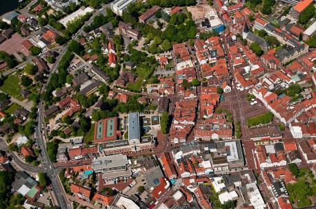 Innenstadt Lingen / Drohnen Ansicht