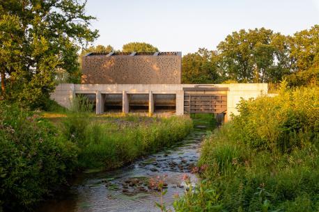 Das Schöpfwerk am Mühlenbach in Lingen. Es verhindert Hochwasser in der Lingener Innenstadt.