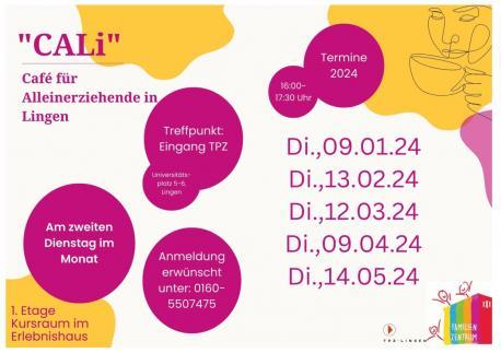 Plakat Café für Alleinerziehende