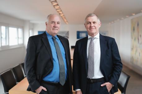 Die neue Unternehmensleitung („Executive Board“) der BENTELER Gruppe: Thomas Glynn (CFO) und Ralf Göttel (CEO)