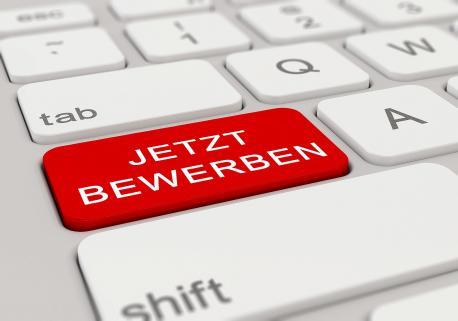 Tastatur - Jetzt Bewerben - rot