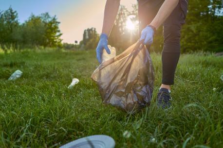 Müll in Natur; Müllsammeln; Landschaftssäuberungsaktion