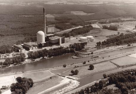 Das Kernkraftwerk Lingen. Foto von 1966/69.