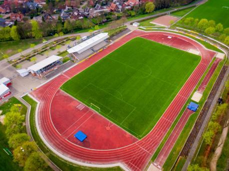 Luftaufnahme vom Emslandstadion; Sportgelände