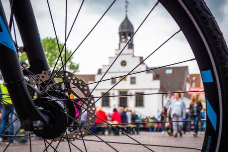 Fahrrad auf dem Marktplatz