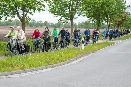 Fahrradfahrer auf Radweg