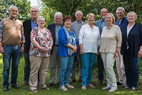 Zum Vorstand (2016 bis 2021) der Seniorenvertretung in der Stadt Lingen gehören: (Bild von links) Johannes Thelen, Jürgen Dietrich, Meta Scharf, Johannes Ripperda, Brigitte Brüggmann, Heinz Feldmann, Ursula Ramelow, Walter Ahlrichs, Edeltraud Sänger, Gustav Dietrich und als Erste Vorsitzende Ingrid Hermes.